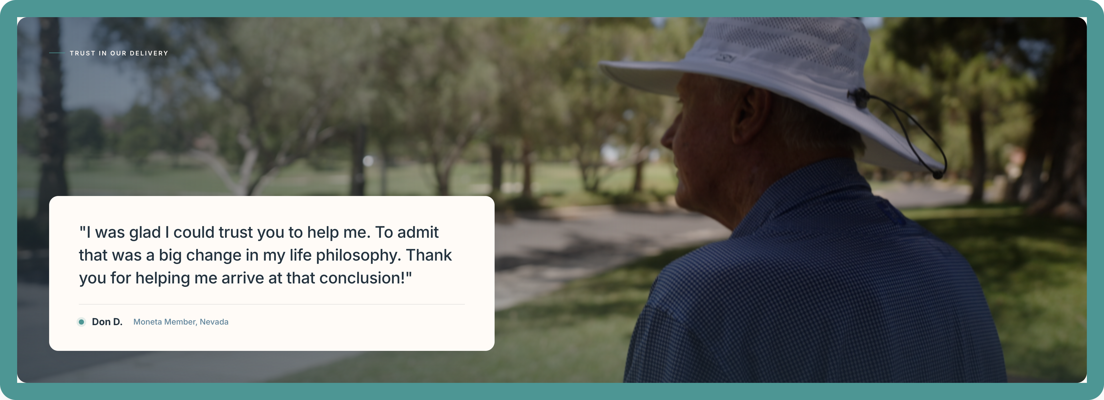 Don D., Moneta Member, Nevada — testimonial